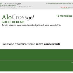 ALOCROSS SOLUZIONE OFTALMICA ACIDO IALURONICO CROSS-LINKATO 0,2% E ALOE VERA 15 MONODOSE DA 0,35 ML