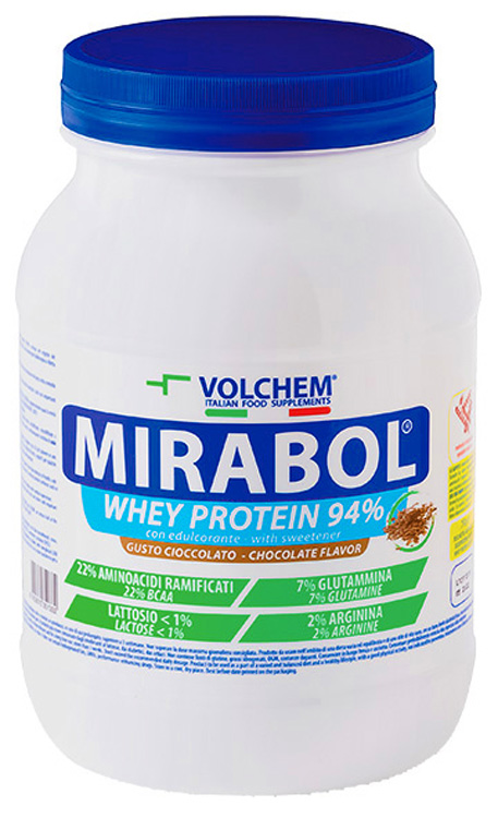 2x MIRABOL WHEY PROTEIN 94% CIOCCOLATO 750 G
