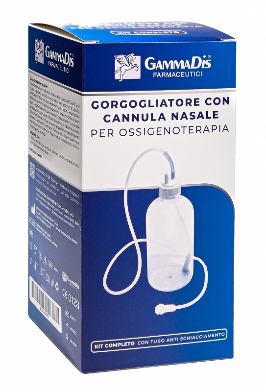 GORGOGLIATORE PER OSSIGENOTERAPIA CON OCCHIALE + CANNULA NASALE GAMMADIS