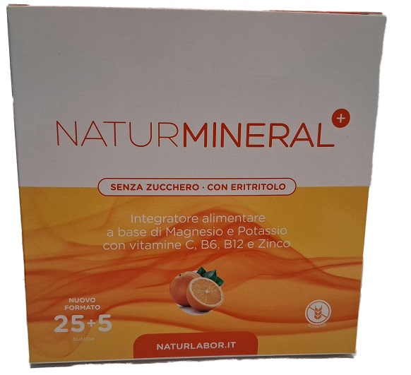 NATURMINERAL + 30 BUSTINE DA 5,6 G NATURLABOR SENZA ZUCCHERO CON ERITRITOLO SENZA GLUTINE CON EDULCORANTI