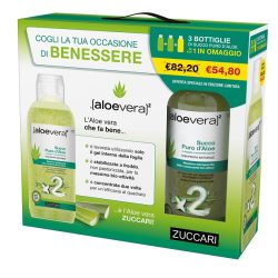 ALOEVERA2 SUCCO PURO ALOE 3 PEZZI DA 1 LITRO