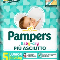 PAMPERS BABY DRY PANNOLINO DOWNCOUNT JUNIOR 16 PEZZI