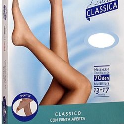 SAUBER COLLANT OPEN TOE MAGLIA LISCIA 70 DEN COLORE NEUTRO BEIGE TAGLIA 3 LINEA CLASSICA