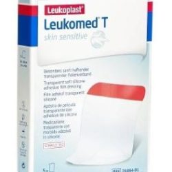 LEUKOMED T SKIN SENSITIVE MEDICAZIONE POST-OPERATORIA TRASPARENTE CON MASSA ADESIVA IN SILICONE 8X10 CM 5 PEZZI