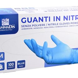 GUANTI NITRILE SENZA POLVERE MEDIUM 100 PEZZI GAMMADIS